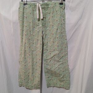 Vineyard Vines Boys Pajama Lounge Pants Sz 6/7 Sailboats Green